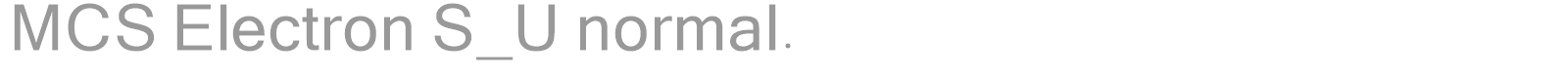 MCS Electron S_U normal. font preview